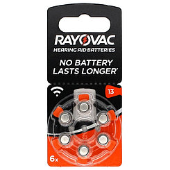 Батарейка для слуховых аппаратов Rayovac 13 (Воздушно-цинковая) (Цена за шт без НДС)