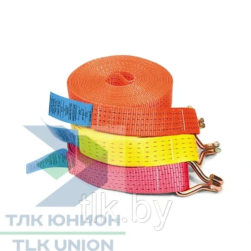 Лента PES с двойным крюком, BS 7500 daN, LC 2500 daN, 50мм, 10м, РОМЕК 50.25.000.0.10000