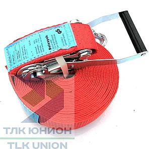 Стяжной ремень DoZurr 5000, LC 2500/5000 daN, двойные крюки, 50мм, 10м, Dolezych DDSD102CBK, фото 2