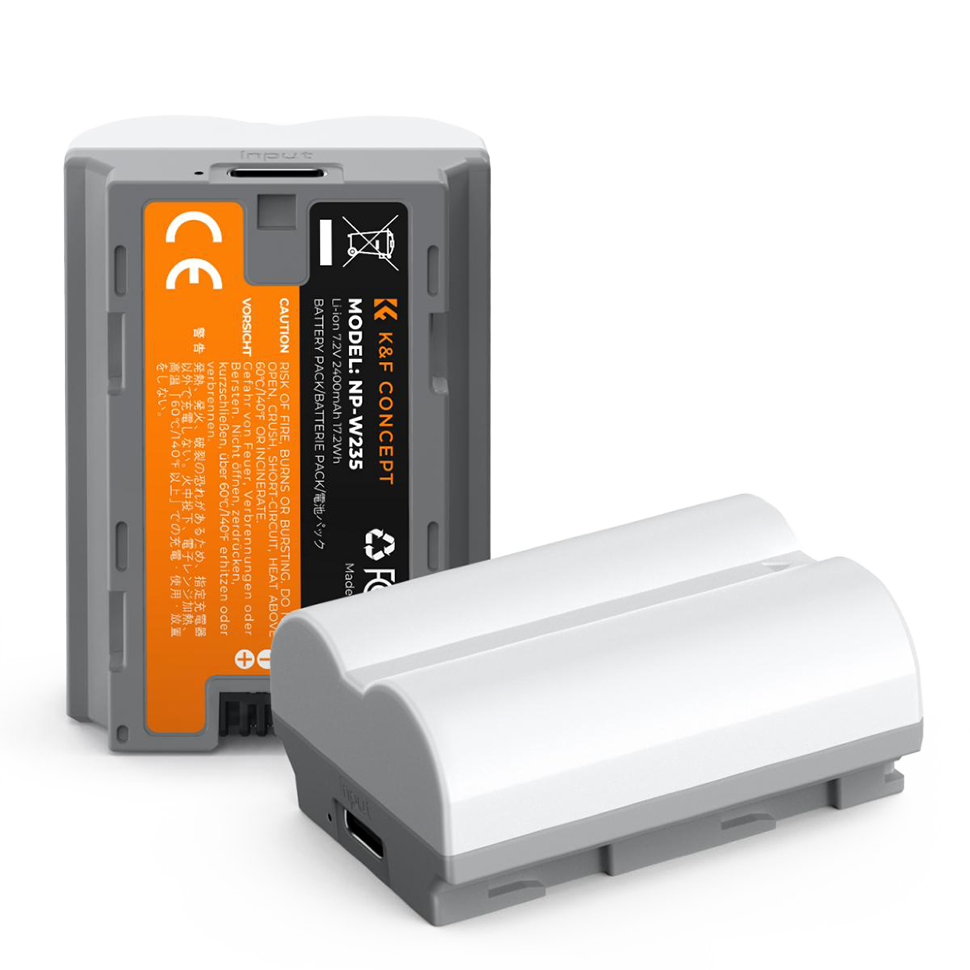 Комплект аккумуляторов K&F Concept NP-W235 Type-C (2шт)