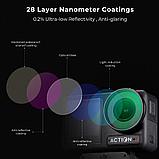 Комплект светофильтров K&F Concept Nano-X ND/PL для DJI Osmo Action 4 (4 шт), фото 3