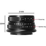 Объектив 7Artisans 25mm F1.8 E-mount Чёрный, фото 2