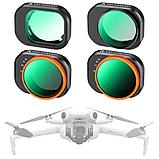 Комплект светофильтров K&F Concept Nano-X VND + UV +CPL для DJI Mini 4 Pro (4шт), фото 2