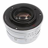 Объектив 7Artisans 25mm F1.8 Micro 4/3 Серебро, фото 3