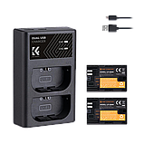 2 аккумулятора LP-E6NH + зарядное устройство K&F Concept KF28.0021, фото 9