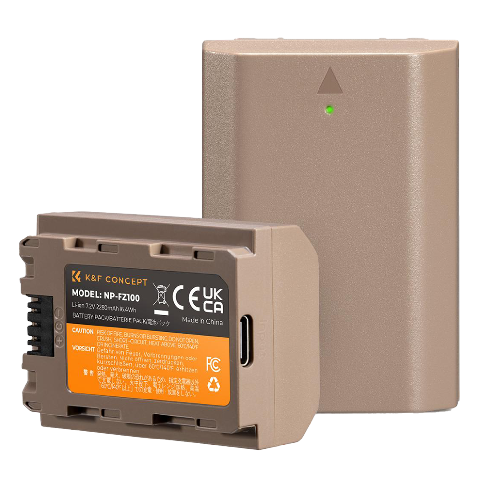 Комплект аккумуляторов K&F Concept NP-FZ100 Type-C (2шт)