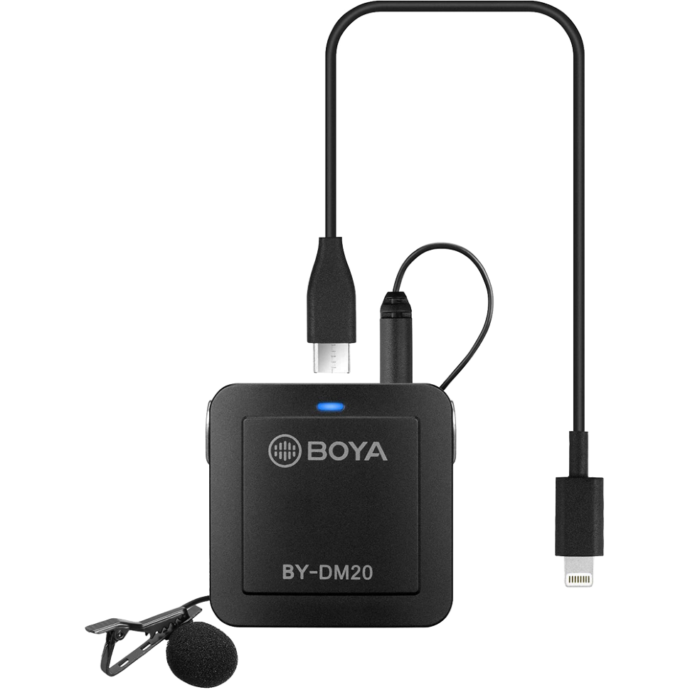 Микрофон петличный двухканальный BOYA BY-DM20