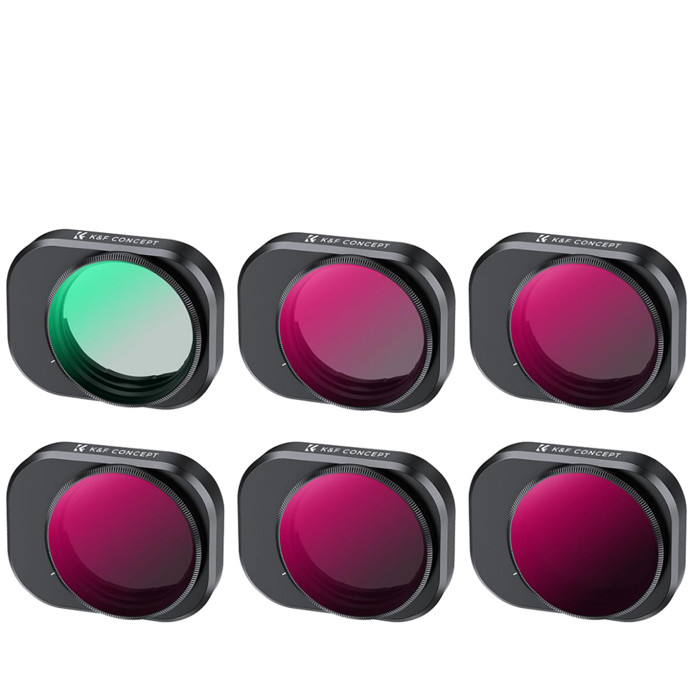 Комплект светофильтров K&F Concept Nano-X ND/PL + CPL для DJI Mini 4 Pro (6шт)