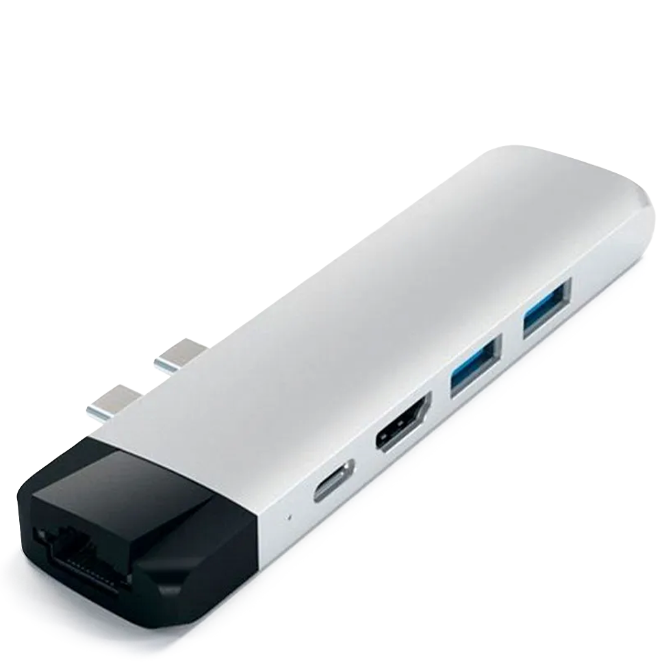 Хаб Satechi Aluminum Pro Hub with Ethernet Серебро