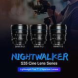 Объектив Sirui Nightwalker 55mm T1.2 S35 E-mount Чёрный, фото 3