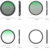 Комплект светофильтров SmallRig 5-in-1 Attachable Kit VND + CPL + Black Mist 67мм, фото 8