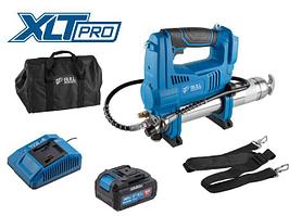 Аккум. шприц для смазки BULL CGG 6818 в кор. XLTpro SET 18 В, 690 атм., 255 г/мин, 1х4 А*ч, з/у 4 А (Шланг 76