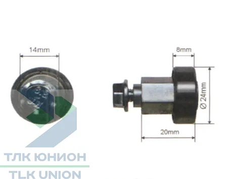 Ролик сдвижной крыши Edscha, 24х8 мм, Suer 670730012, фото 2