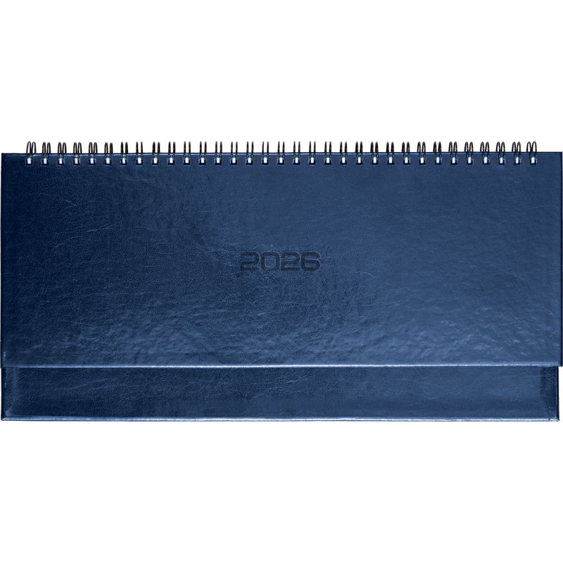 Планинг датированный 2026 "Attomex. Visa" (294 ммx142 мм) 128 стр, кожзам, евроспираль, темно-синий, 2239660