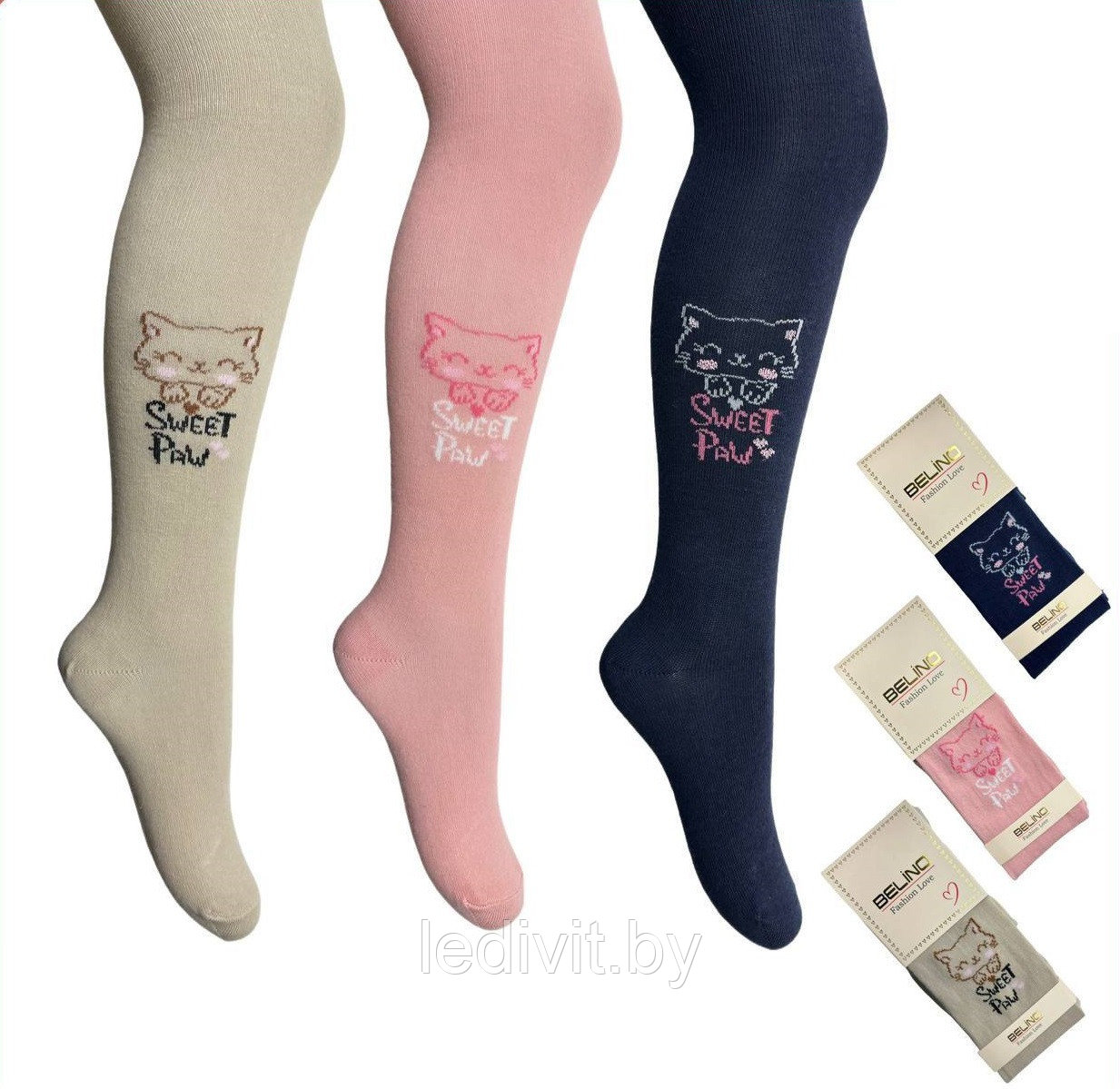 Колготки с рисунком для девочки