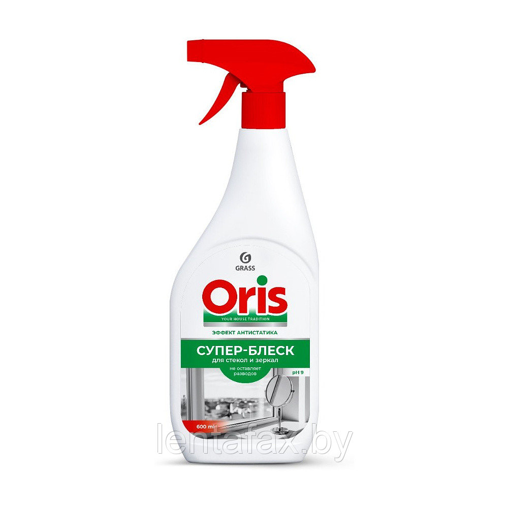 Средство для мытья окон и стекол "Oris", 600 мл, с триггером. Цена указана без учета НДС 20%