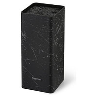 Fissman 12883 Подставка для кухонных ножей 10х10х22 см квадратная, цвет ЧЕРНЫЙ МРАМОР