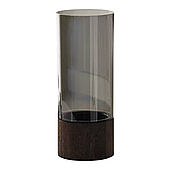 Акриловая ваза для цветов, цилиндр, D12 см/H30 см, графитовый