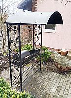 Мангал барбекю гриль с крышей КУ-7-2 Сталь 5 мм