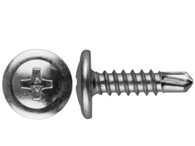 Саморез 4.2х13 мм с прессшайбой, цинк, со сверлом (16000 шт в коробе) STARFIX