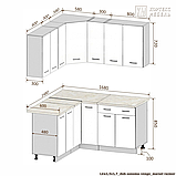 Кухня Корнелия ЛИРА угловая 1,5х1,7, Дуб сонома / Венге, Кортекс, фото 2