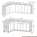 Кухня Корнелия ЛИРА угловая 1,5х2,0, Дуб сонома / Венге, Кортекс, фото 2