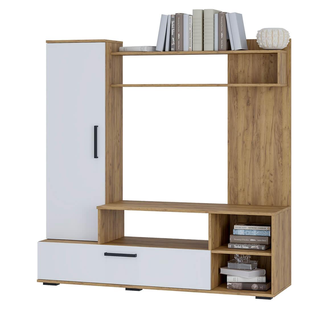 Гостиная ЕВРО 2 (Дуб Крафт золотой/ Белый) BTS