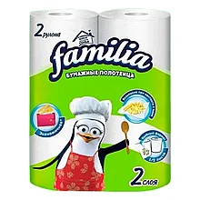 Полотенца бумажные двухслойные FAMILIA CLASSIC, 2 шт