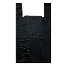 Пакет майка ПНД черный 30 х 16 х 60 см, 15 мкм, 100 шт