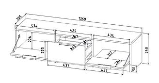 Тумба (ТВ) Концепт КТ-ТВ3-35 (1,36м)