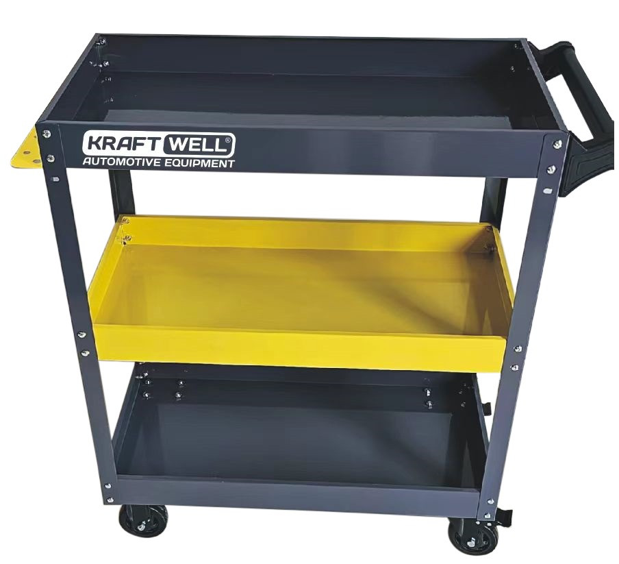 KraftWell KRW-T3G Тележка профессиональная с 3 открытыми полками