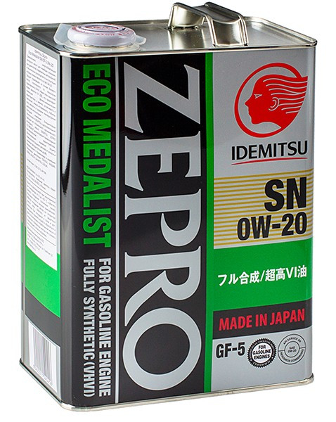 IDEMITSU ZEPRO ECOMEDALIST SN/GF-5 0W-20 4л, 4253041