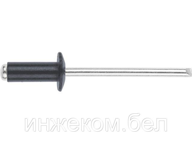 Заклепка вытяжная 4.0х10 мм алюминий/сталь, RAL 7024 (50 шт в зип-локе) STARFIX (Цвет графитово-серый)