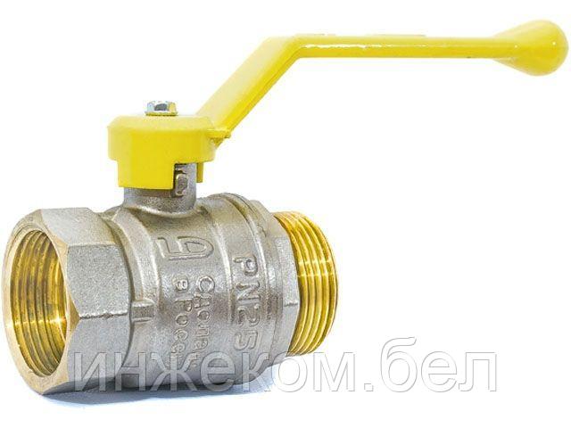 Кран шаровый 1/2" нар.-вн. ручка (ГАЗ) PN40, LD