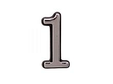 Цифра дверная АЛЛЮР БОЛЬШАЯ пластик "1" хром (УЗК)