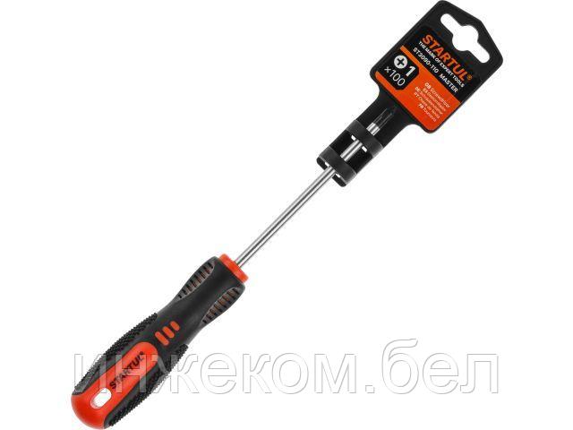 Отвертка "+" №1 100мм PH STARTUL MASTER (ST3090-110) (крестовая Phillips, двухкомп. рукоятка Anti-Slip)