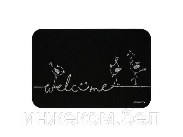 Коврик придверный "Welcome", птицы 40*60см, VORTEX (ВОРТЕКС)