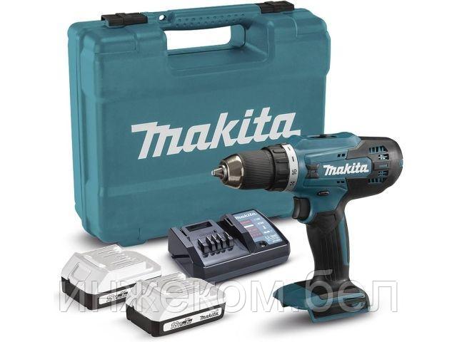 Аккум. дрель-шуруповерт MAKITA 18.0 В, G-series DF 488 D004 в кейсе (18.0 В, G-series 2 акк., 2.0 А/ч Li-Ion,