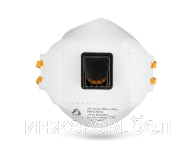 Респиратор JETA SAFETY JM-9332 складн. с клап. FFP3 (до 50 ПДК) (индивид. уп.) (трехпанельный)