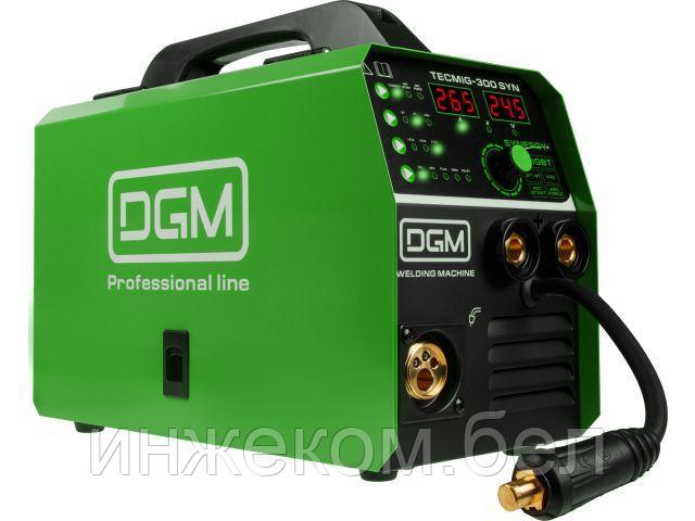 Полуавтомат сварочный DGM TECMIG-300 SYN (220В, MIG/FLUX/MMA/TIG, Синергия, евроразъем, смена полярности)