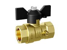 Кран шаровый для манометра 1/2" вн.-вн. бабочка 2М, LD