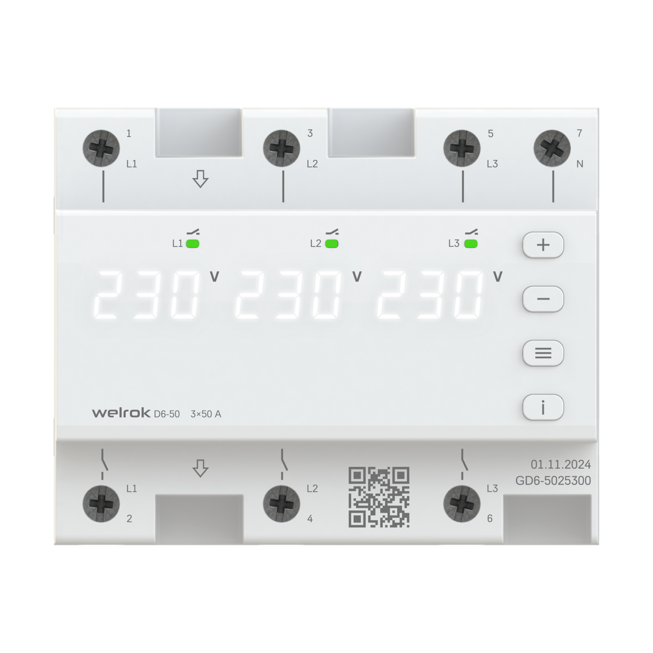 Реле напряжения Welrok D6-50