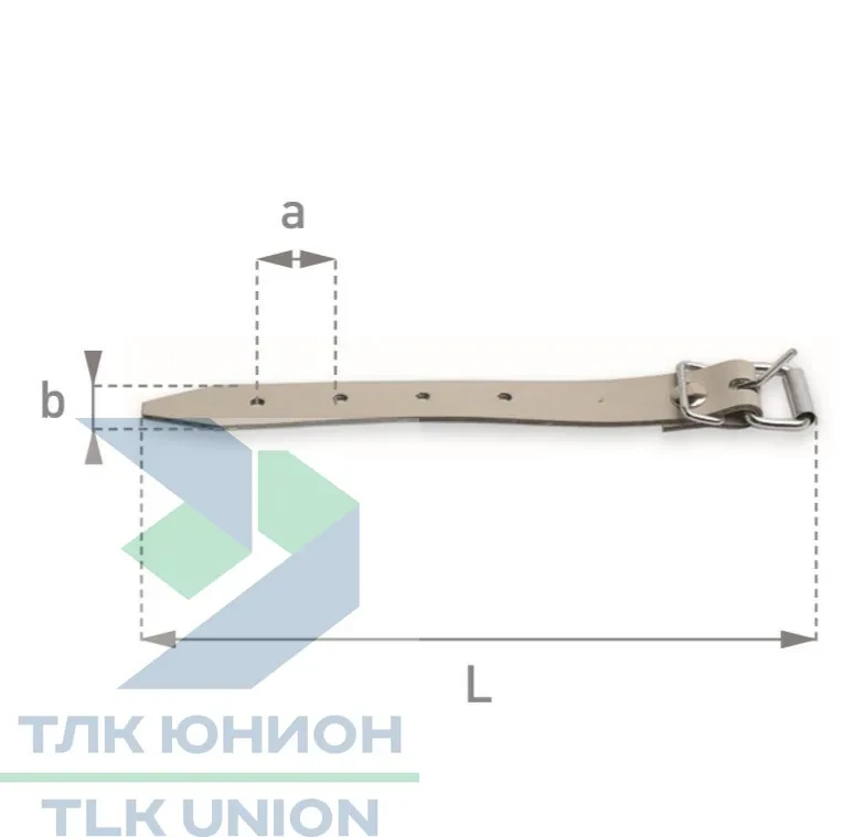 Ремешок ПВХ с пряжкой, L-300 мм, серый, Bozamet 40.300.20