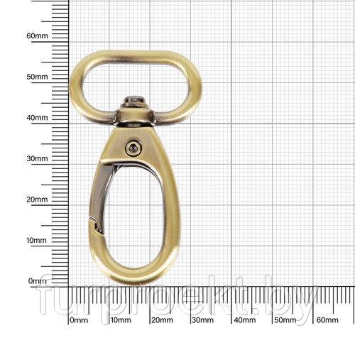Карабин 7578 25мм антик полир (F 028-1 ) (усилен кольцом)