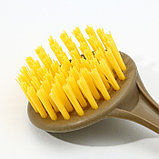 Дозатор для жидкого мыла с губкой и щеткой для посуды, черный,16×12×4 см, фото 8