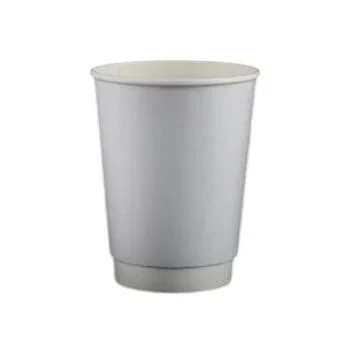 Двухслойный стакан бумажный, белый, 250 мл, 20 шт