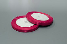 Лента атласная 0,6 см темно-красная 23 м на пене