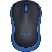 Беспроводная мышь Logitech M185, 3 кнопки, 1000dpi, питание 1xAA, синяя