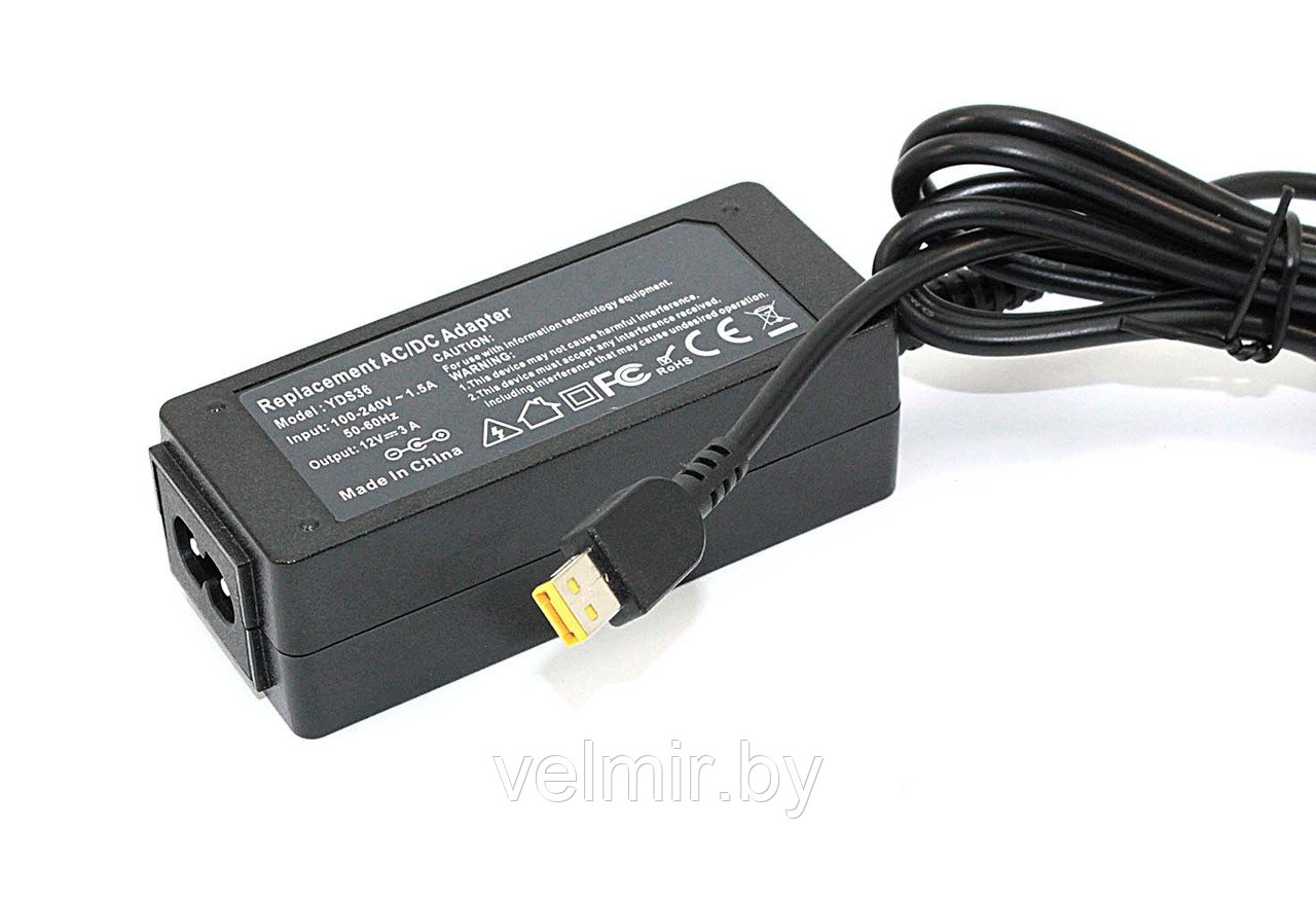 Блок питания (сетевой адаптер) для ноутбуков Lenovo 12V 3A 40W USB OEM