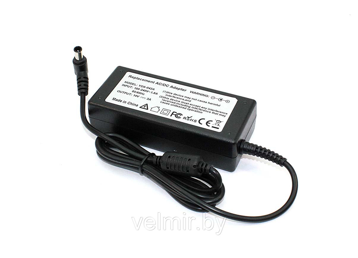 Блок питания (сетевой адаптер) для ноутбуков Samsung 14V 3A 6.5x4.4 OEM